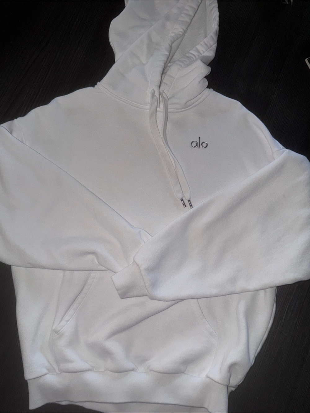 alo White Pullover Hoodie Like New